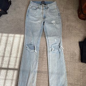 BDG boot cut/straight leg jeans, low waisted